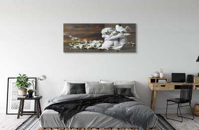 Glass print Sleeping angel flowers