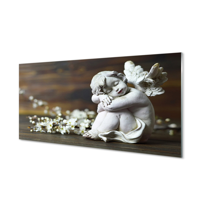 Glass print Sleeping angel flowers