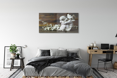 Glass print Sleeping angel flowers