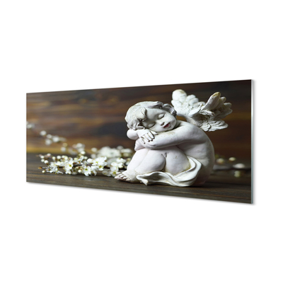 Glass print Sleeping angel flowers