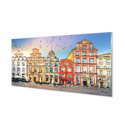 Glass print Gdansk old town building