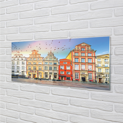 Glass print Gdansk old town building