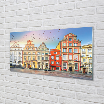 Glass print Gdansk old town building