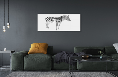 Glass print Painted zebra