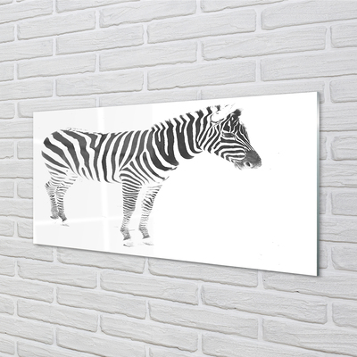 Glass print Painted zebra