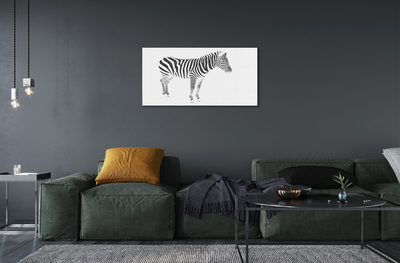 Glass print Painted zebra