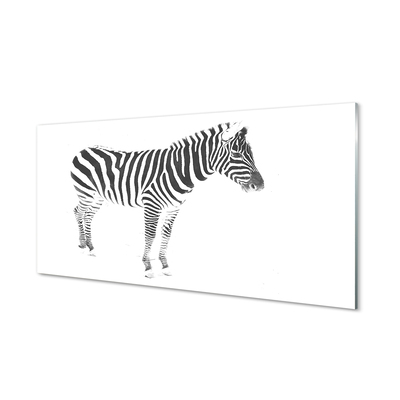 Glass print Painted zebra