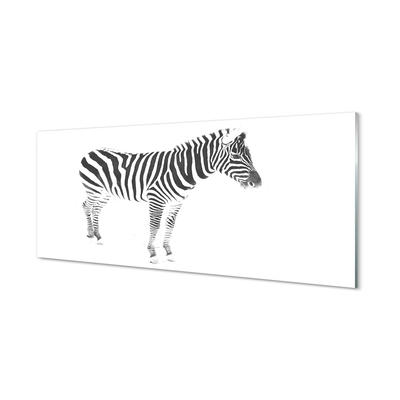 Glass print Painted zebra