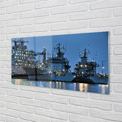 Glass print Seagoing sky