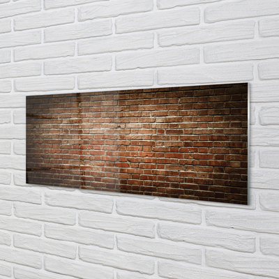 Glass print Vintage brick wall