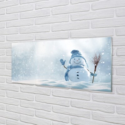 Glass print Snowman