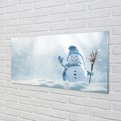 Glass print Snowman