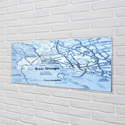 Glass print Map