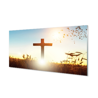 Glass print Sun on the floor cross