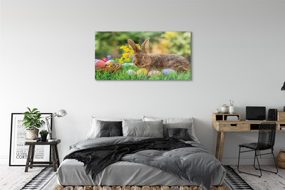 Glass print Meadow rabbit eggs