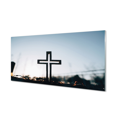 Glass print Cross