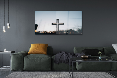 Glass print Cross