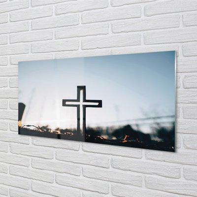 Glass print Cross