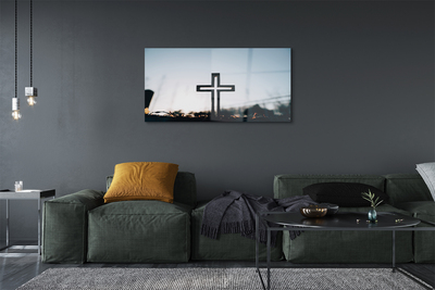 Glass print Cross