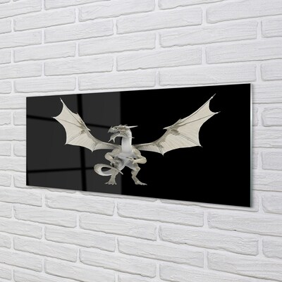 Glass print White dragon