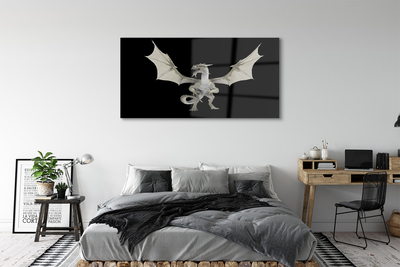 Glass print White dragon