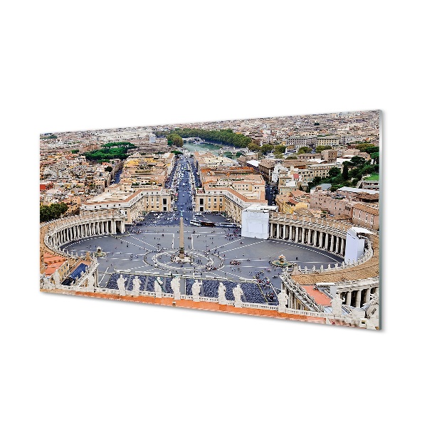 Glass print Rome vatican panorama square