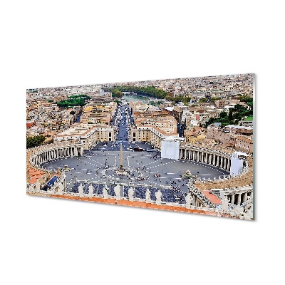 Glass print Rome vatican panorama square