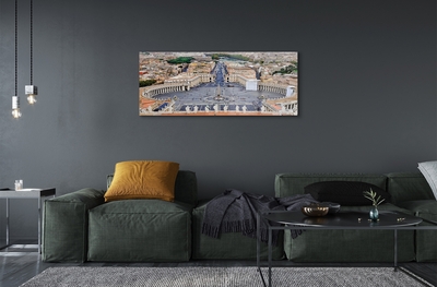 Glass print Rome vatican panorama square