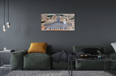 Glass print Rome vatican panorama square