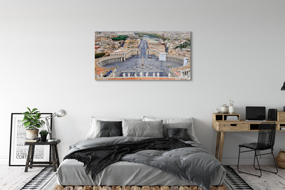 Glass print Rome vatican panorama square