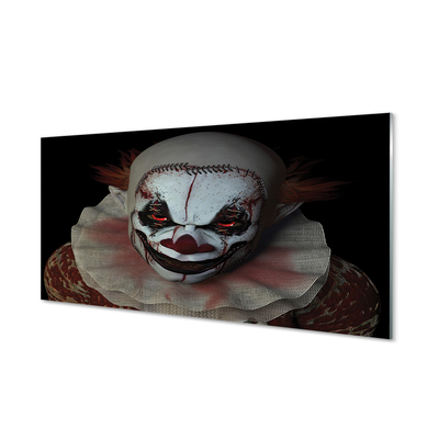 Glass print The scary clown