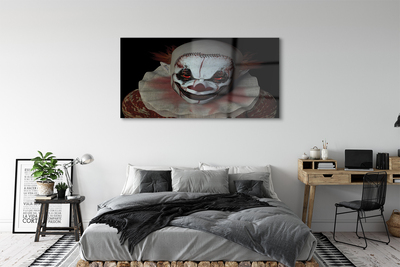 Glass print The scary clown