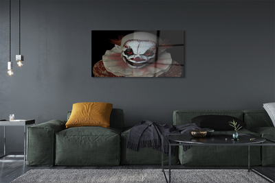 Glass print The scary clown