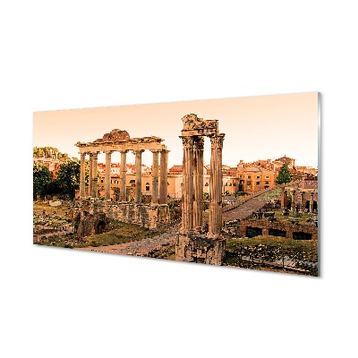 Glass print Rome sunrise roman forum