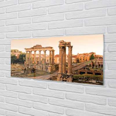 Glass print Rome sunrise roman forum