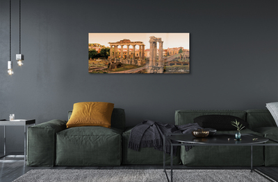 Glass print Rome sunrise roman forum