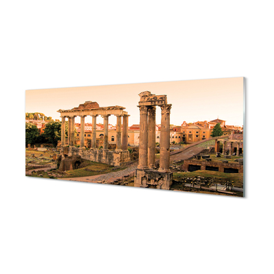 Glass print Rome sunrise roman forum