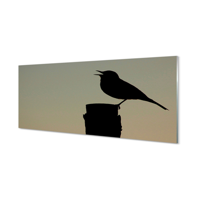 Glass print Black bird