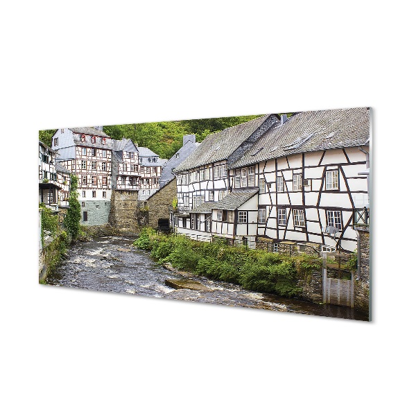 Glass print Germany old buildings river