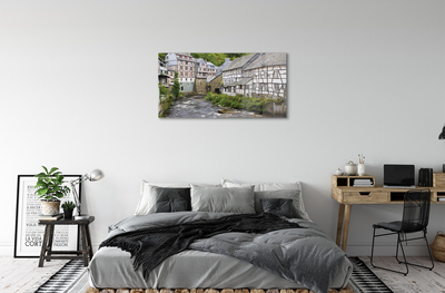 Glass print Germany old buildings river