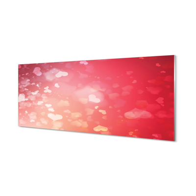 Glass print Background red heart