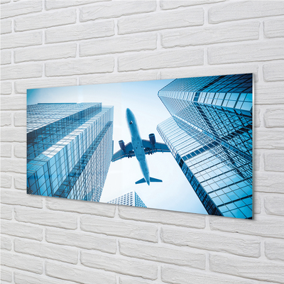 Glass print Building sky plane