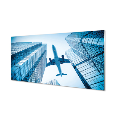 Glass print Building sky plane