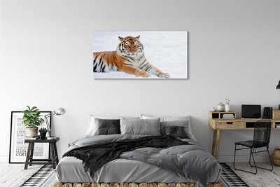 Glass print Tiger winter