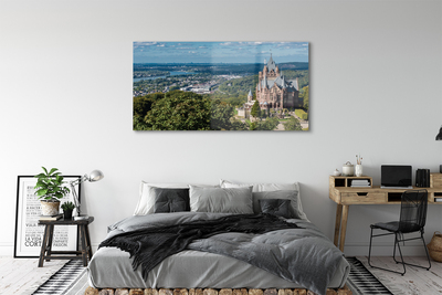 Glass print Germany panorama of the castle of the city