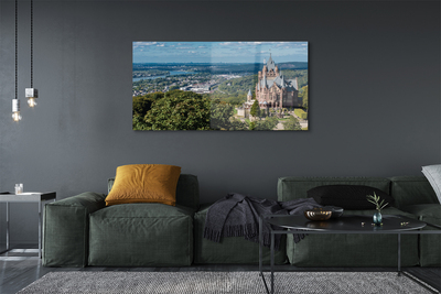 Glass print Germany panorama of the castle of the city