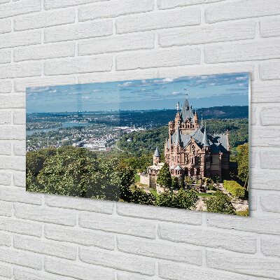 Glass print Germany panorama of the castle of the city