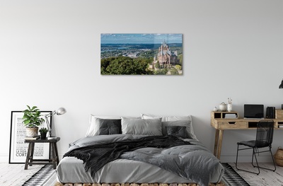 Glass print Germany panorama of the castle of the city