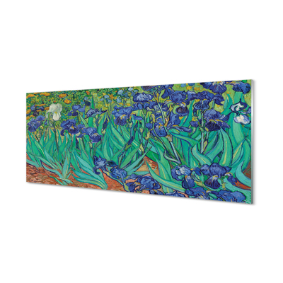 Glass print Iris flower art