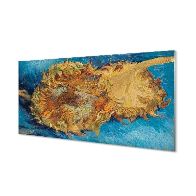 Glass print Art sunflowers